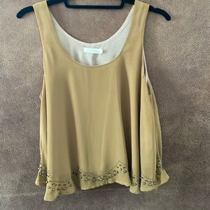 Lush Tan Beaded Tank